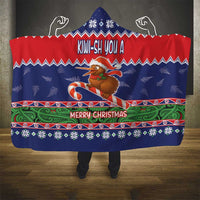 New Zealand Christmas Hooded Blanket Kiwi-sh You A Merry Christmas - Polynesian Pride