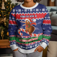 New Zealand Christmas Kid Ugly Christmas Sweater Kiwi-sh You A Merry Christmas - Polynesian Pride