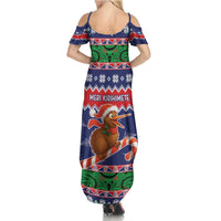 New Zealand Christmas Summer Maxi Dress Kiwi-sh You A Merry Christmas - Polynesian Pride