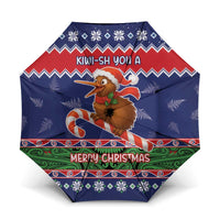 New Zealand Christmas Umbrella Kiwi-sh You A Merry Christmas LT05 One Size Folded 11.42 inch Opened Diameter 37.4 inch Blue - Polynesian Pride