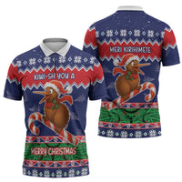 New Zealand Christmas Zipper Polo Shirt Kiwi-sh You A Merry Christmas - Polynesian Pride