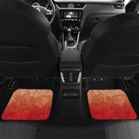 Hawaii Funny Christmas Car Mats Santa Surfing With Tapa Pattern - Polynesian Pride