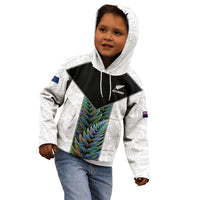 Custom New Zealand Fern Rugby Kid Hoodie World Cup 2023 Paua Shell Maori Pattern LT05 - Polynesian Pride