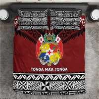 Tonga Constitution Day Bedding Set Tongan Kupesi Ngatu Pattern LT05 Red - Polynesian Pride