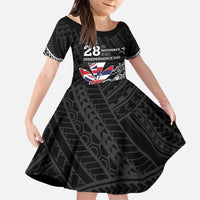 Hawaii November 28th Is My Independence Day Kid Short Sleeve Dress