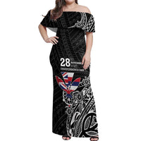 Hawaii November 28th Is My Independence Day Off Shoulder Maxi Dress