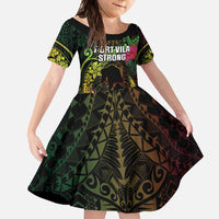 Vanuatu Family Matching Summer Maxi Dress and Hawaiian Shirt Be Strong Pray For Port Vila