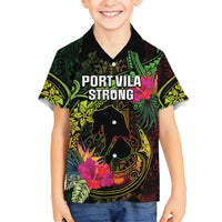 Vanuatu Family Matching Summer Maxi Dress and Hawaiian Shirt Be Strong Pray For Port Vila