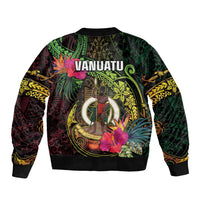 Vanuatu Sleeve Zip Bomber Jacket Be Strong Pray For Port Vila