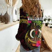 Vanuatu Women Casual Shirt Be Strong Pray For Port Vila