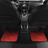 Hawaii and Japan Together Car Mats Polynesian Art Tattoo With Cranes And Sakura LT05 Set 2pcs - Back Red - Polynesian Pride