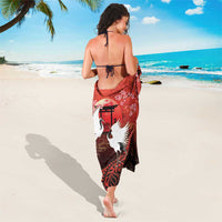 Hawaii and Japan Together Sarong Polynesian Art Tattoo With Cranes And Sakura LT05 - Polynesian Pride