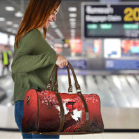 Hawaii and Japan Together Travel Bag Polynesian Art Tattoo With Cranes And Sakura LT05 - Polynesian Pride