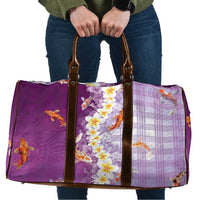 Hawaii And Japan Travel Bag Plumeria Lei With Koi Fish Purple LT05 Purple - Polynesian Pride