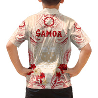 Siva Samoa Family Matching Off Shoulder Short Dress and Hawaiian Shirt Samoan Taupou With Polynesian Pattern LT05 - Polynesian Pride