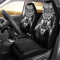 New Zealand Morepork Car Seat Cover Maori Pattern Black