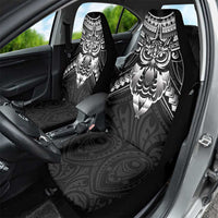 New Zealand Morepork Car Seat Cover Maori Pattern Black