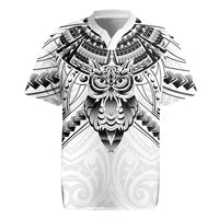 New Zealand Morepork Rugby Jersey Maori Pattern White