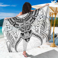 New Zealand Morepork Sarong Maori Pattern White