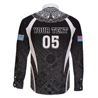 Custom Fiji Rugby Family Matching Summer Maxi Dress and Hawaiian Shirt Fijian Warrior Black