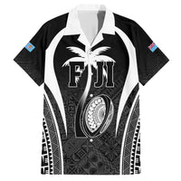 Custom Fiji Rugby Hawaiian Shirt Fijian Warrior Black LT05 Black - Polynesian Pride