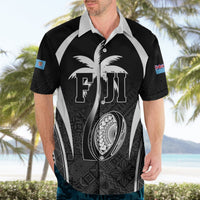 Custom Fiji Rugby Hawaiian Shirt Fijian Warrior Black LT05 - Polynesian Pride