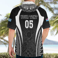 Custom Fiji Rugby Hawaiian Shirt Fijian Warrior Black LT05 - Polynesian Pride