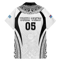 Custom Fiji Rugby Hawaiian Shirt Fijian Warrior White LT05 - Polynesian Pride