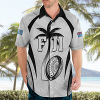 Custom Fiji Rugby Hawaiian Shirt Fijian Warrior White LT05 - Polynesian Pride