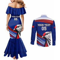 Custom Samoa Rugby Couples Matching Mermaid Dress and Long Sleeve Button Shirt Manuma Ptilinopus Perousii LT05 - Polynesian Pride