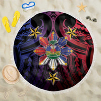 Haiti Philippines Beach Blanket Haitian Coat Of Arms With Filipino Sun