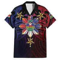 Haiti Philippines Hawaiian Shirt Haitian Coat Of Arms With Filipino Sun