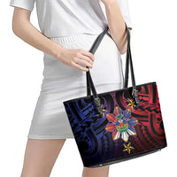 Haiti Philippines Leather Tote Bag Haitian Coat Of Arms With Filipino Sun