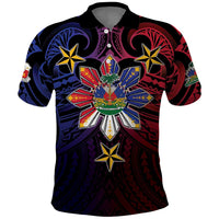 Haiti Philippines Polo Shirt Haitian Coat Of Arms With Filipino Sun