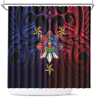 Haiti Philippines Shower Curtain Haitian Coat Of Arms With Filipino Sun