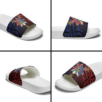 Haiti Philippines Slide Sandals Haitian Coat Of Arms With Filipino Sun LT05 - Polynesian Pride