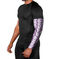 Hawaii Ti Leaf Maile Tuberose Lei Arm Sleeves With Hanalei Leaf Purple