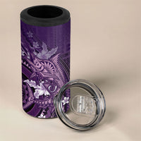 Samoa Tatau Marlin 4 in 1 Can Cooler Tumbler With Siapo Motifs Violet