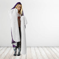 Samoa Tatau Marlin Hooded Blanket With Siapo Motifs Violet LT05 - Polynesian Pride