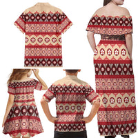 Tonga Language Week Family Matching Off Shoulder Maxi Dress and Hawaiian Shirt Lea Faka-Tonga Everyday - Polynesian Pride