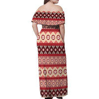 Tonga Language Week Family Matching Off Shoulder Maxi Dress and Hawaiian Shirt Lea Faka-Tonga Everyday - Polynesian Pride