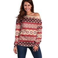Tonga Language Week Off Shoulder Sweater Lea Faka-Tonga Everyday - Polynesian Pride
