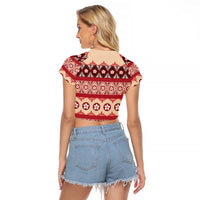 Tonga Language Week Raglan Cropped T Shirt Lea Faka-Tonga Everyday - Polynesian Pride