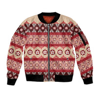 Tonga Language Week Sleeve Zip Bomber Jacket Lea Faka-Tonga Everyday - Polynesian Pride