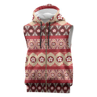 Tonga Language Week Sleeveless Zip Hoodie Lea Faka-Tonga Everyday LT05 Beige - Polynesian Pride