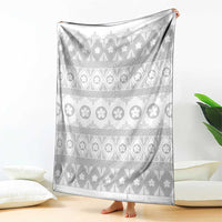 Tonga White Sunday Blanket Tongan Ngatu Siale Pattern - Polynesian Pride