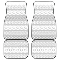 Tonga White Sunday Car Mats Tongan Ngatu Siale Pattern - Polynesian Pride