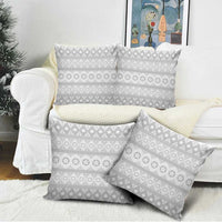 Tonga White Sunday Pillow Cover Tongan Ngatu Siale Pattern - Polynesian Pride