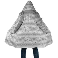 Samoa White Sunday Cloak Samoan Tapa White Hibiscus LT05 Unisex White - Polynesian Pride