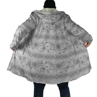 Samoa White Sunday Cloak Samoan Tapa White Hibiscus LT05 - Polynesian Pride